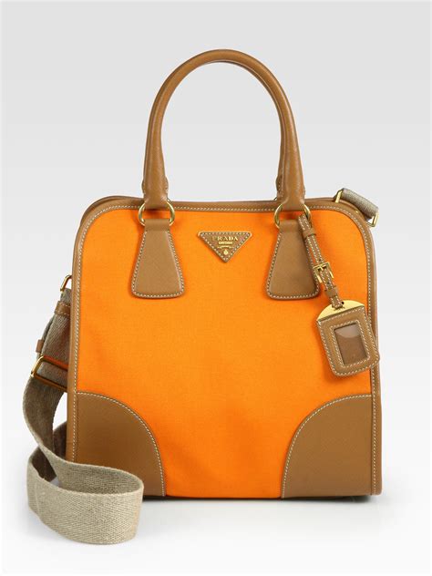 prada orange gold saffiano leather canvas small shoulder bag|saffiano leather prada monochrome bag.